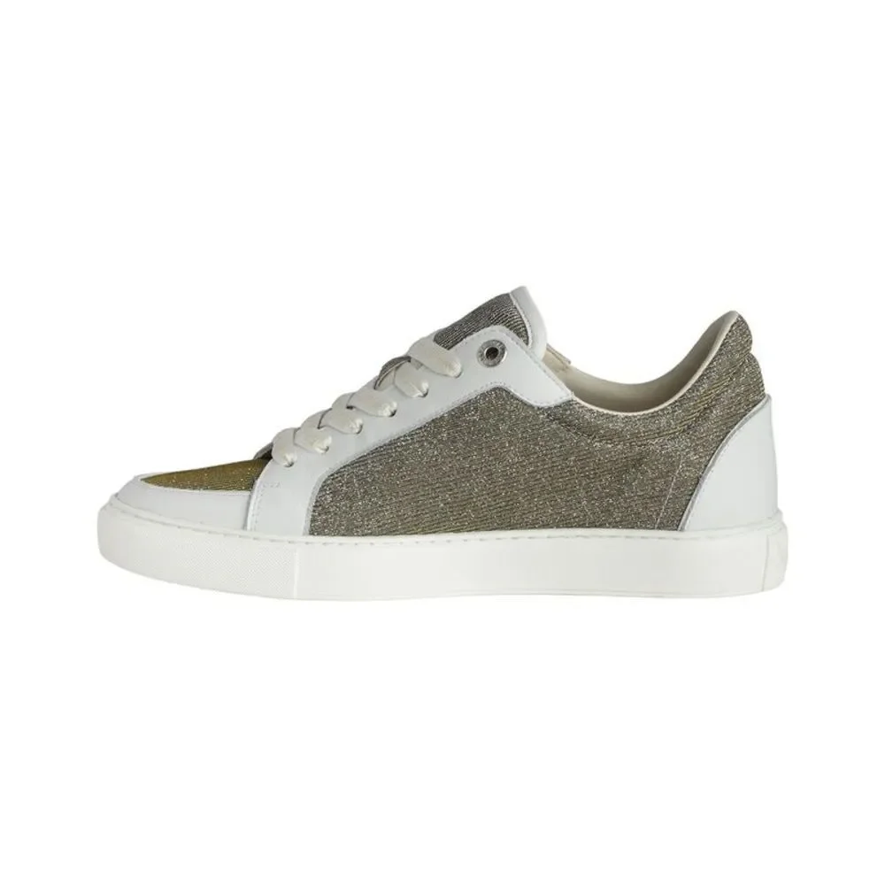 Zadig & Voltaire Fly On Sparkle Leather Sneaker, Silver